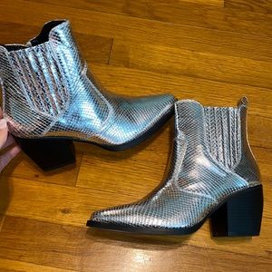 Silver booties